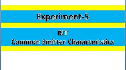 Experiment 5(CE Characteristics: Virtual Lab)(Analog Electronics)
