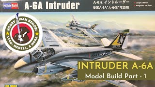 Plastic Scale Model Build - HobbyBoss A-6A Intruder  1/48 - Part 1,  Cockpit
