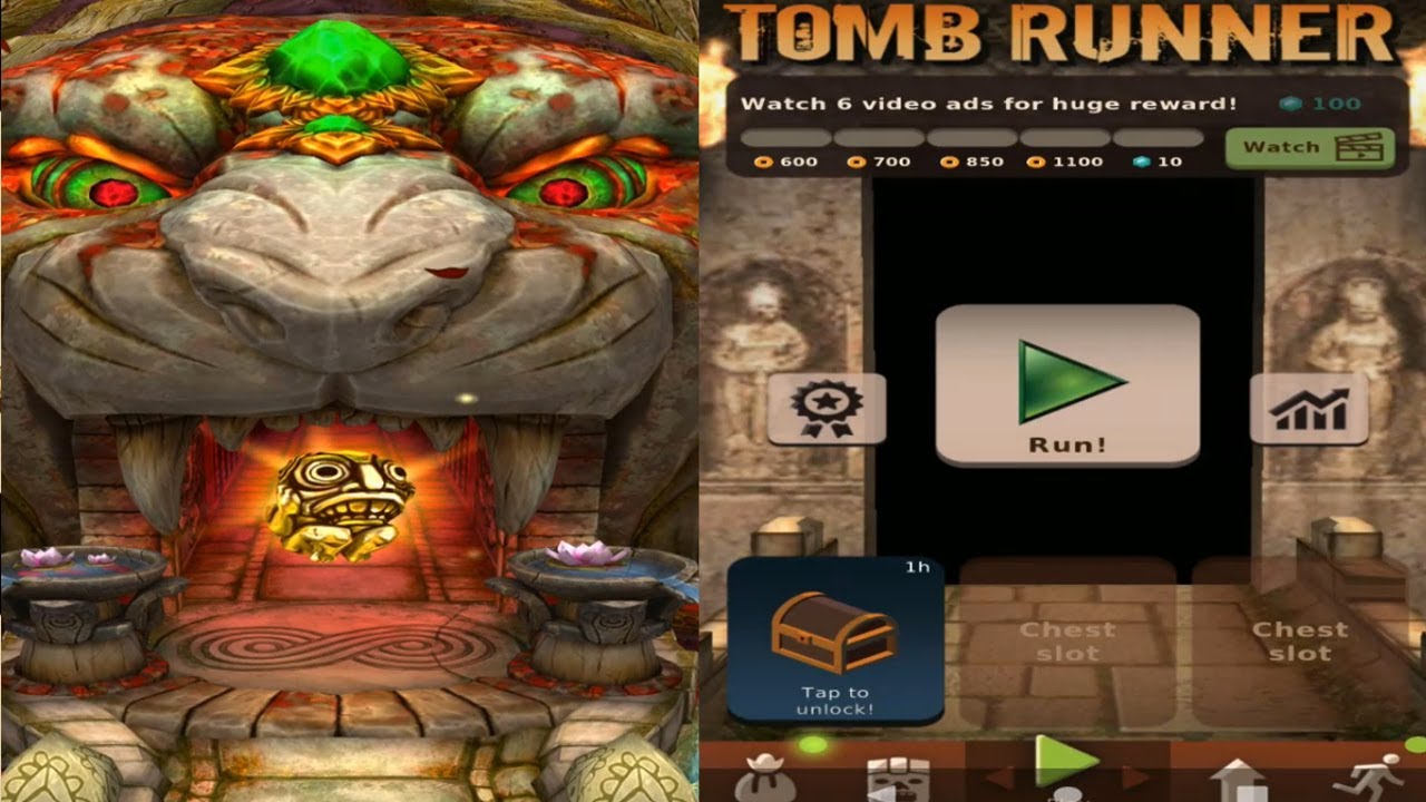 Temple Run 2 Vs Temple Jungle Runner Vs Tomb Runner Vs Run Monster Run(Android  Version) 