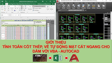 GIỚI THIỆU TÍNH TOÁN CỐT THÉP, VẼ TỰ ĐỘNG MẶT CẮT NGANG CHO DẦM VỚI VBA - AUTOCAD