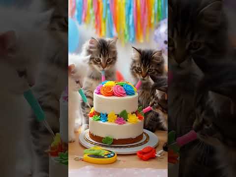 عيد ميلاد سعيد لطيف مضحك عيد ميلاد سعيد سعيد قطة فيديو فيروسي قطة لطيفة قطط تغني رائعة