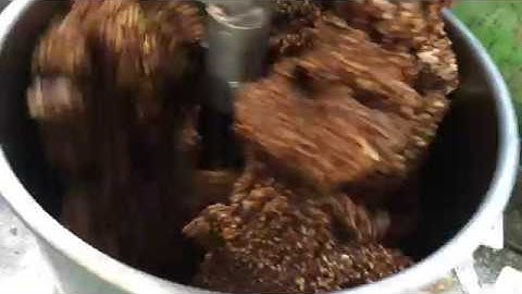 date paste mixed with almonds for date bar