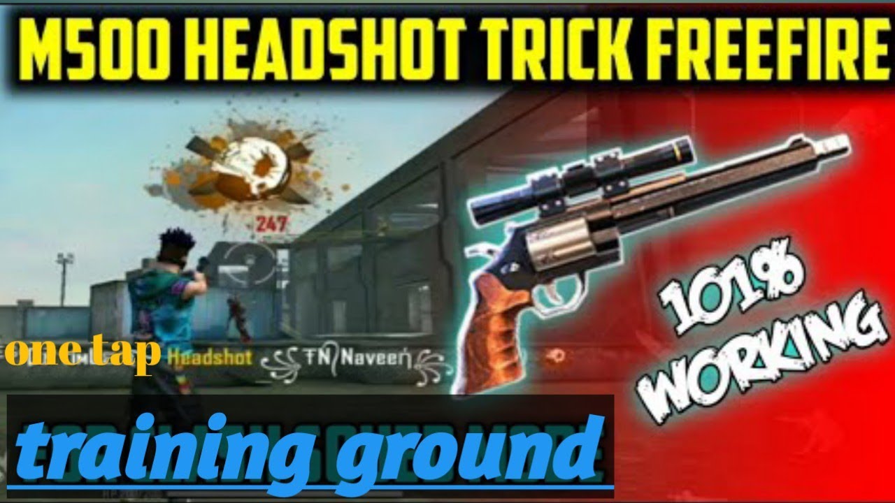 one tap headshot with m500 challenge - YouTube