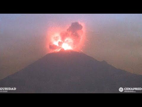 Vulkanausbruch In Mexiko El Popo Speit Feuer Und Flammen Youtube