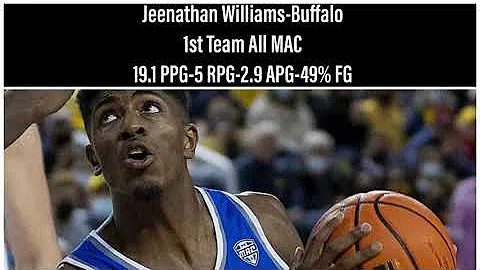 Jeenathan Williams Senior Season Highlights Buffalo-21-22 Season