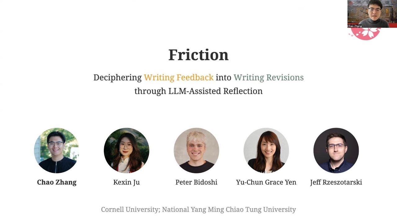 DEMO | Friction: Deciphering Writing Feedback into Writing Revisions through LLM-Assisted Reflection