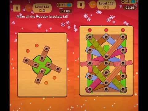 Wood Nuts & Bolts Puzzle - Level 113