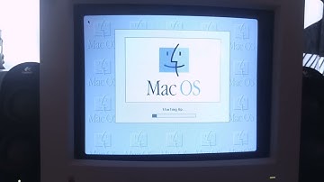 Mac OS 8.1 startup on Macintosh Performa 6116CD with Sonnet Nubus G3 accelerator.