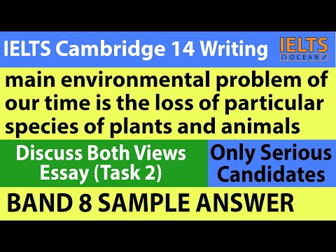 Band 8 IELTS Writing Task 2 Sample essay-Discuss Both Views | main environmental problem of our time