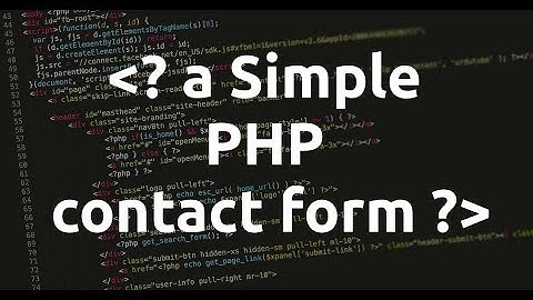 How to create a simple email contact form in PHP