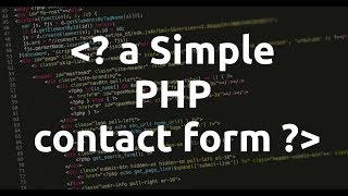 How to create a simple email contact form in PHP