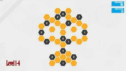 Hexcells, Level 1-1, 1-2, 1-3, 1-4, 1-5 & 1-6 With No Mistakes @ 1080p
