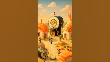 Tiny People Build Homes Inside Sushi Rolls 🏠🍣 | Miniature World Construction #shorts