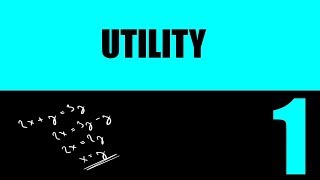 UTILITY 1 - microeconomic problems