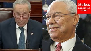 Senate Majority Leader Chuck Schumer Remembers Colin Powell On Senate Floor