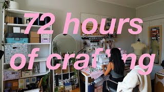 72 hours of crafting // pop-up shop prep vlog, candle-making, sewing, cricut crafts, HTV tote bags