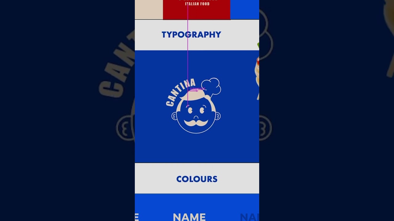 Design a Behance project for an Italian restaurant ✨ #drawing #logodesignprocess #art #logodesign