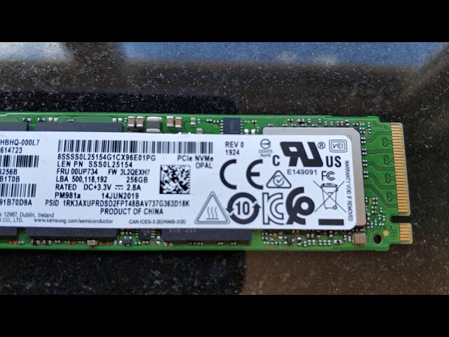 Lenovo (Samsung) MZ-VLB256B - 256GB M.2 NVMe SSD - YouTube