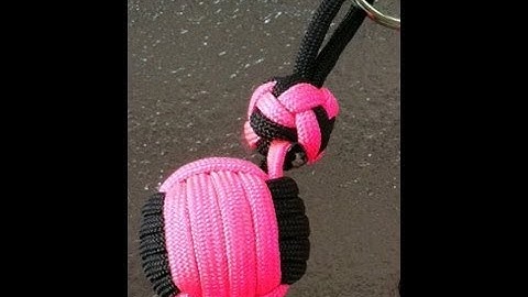 Paracordist how to tie the loop knot on a paracord monkeys fist keychain fob