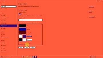 Windows Ease of Access: Color filters and High contrast