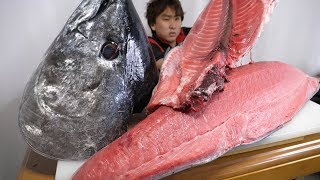 【1億円!?】海のダイアモンド。黒マグロをバラバラにして丼にして食らう！