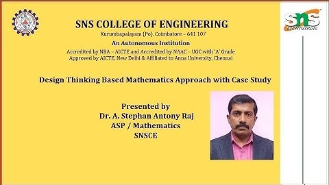 Dr. A. Stephan Antony Raj -ASP Mathematics|Case Study on smoothing data| SNS INSTITUTIONS