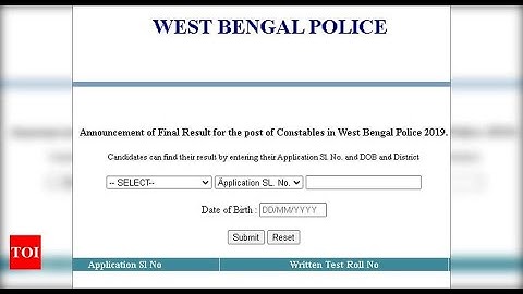 West Bengal Constable (Male) final result 2019 announced; check direct link here - Times of India