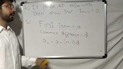 1) If in an AP mtm = ntn then show that tm+n = 0