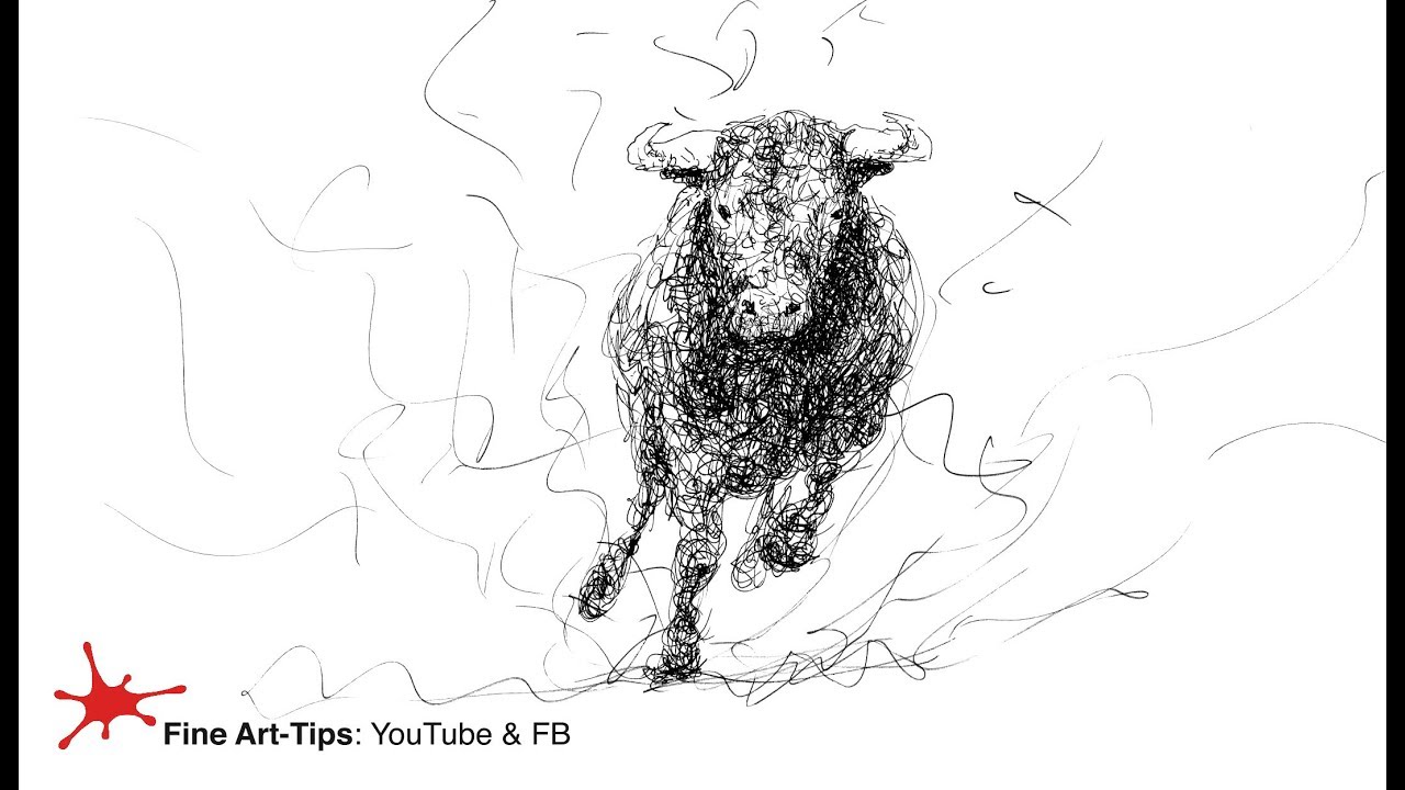 HOW TO DOODLE A BULL - Narrated drawing tutorial
