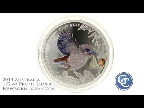 2014 Australia 1/2 Oz Proof Silver Newborn Baby Coin