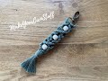 Makramee Schlüsselanhänger mit Holzperlen Anleitung | Macrame Key Chain with Pearls Tutorial DIY