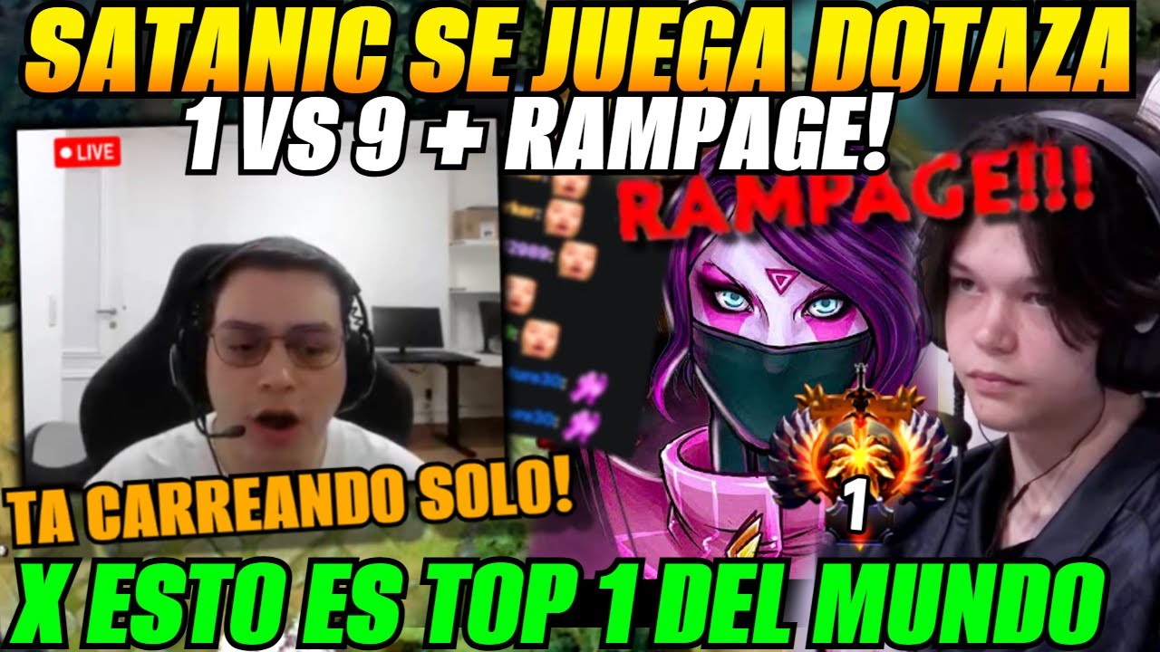 😲Matthew sorprendido x SATANIC en dotaza 1 vs 9 con RAMPAGE!😲emparejan en stream