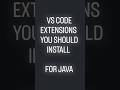 VS Code Extensions for Java 🔥 Code Faster in 2026
