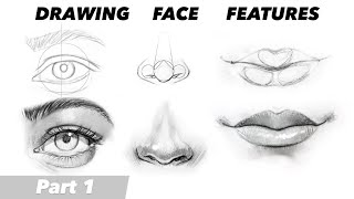 DRAW Eyes, Nose, Lips, Ears | Part 1: Front View