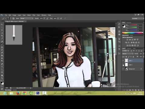 ทำภาพถ่ายให้เป็นการ์ตูน Photoshop CS6