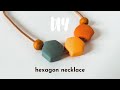DIY: polymer clay necklace tutorial | polymer clay necklace charms | polymer clay hexagon beads