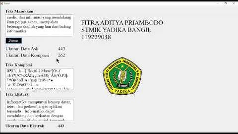 Membuat Aplikasi Kompresi Huffman Coding
