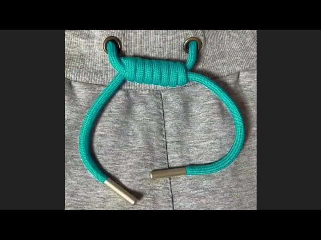 How to tie hoodie strings #SimpleAndEasy 