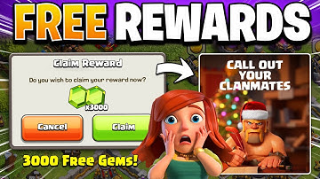 Get FREE 3000 Gems & Rewards by Supercell in Clash of Clans!