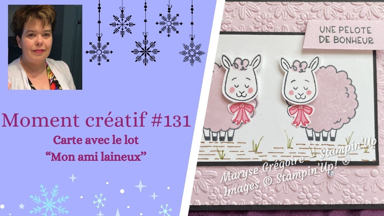 Moment créatif #131 - Carte avec le lot ''Mon ami laineux''