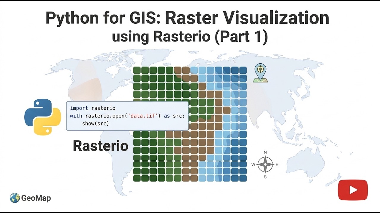Paulo Rasterio Python for GIS: Raster Visualization using Rasterio (Part 1) - YouTube