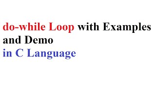 do-while Loop in C Language in Urdu | Hindi
