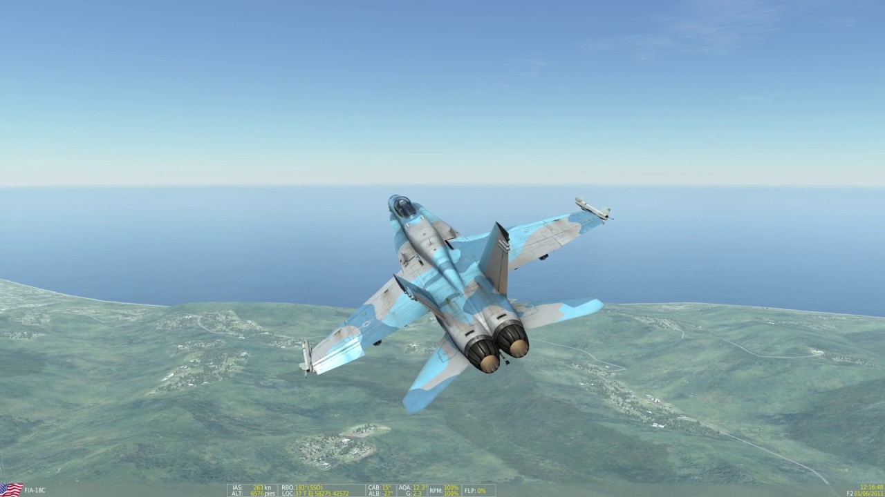 DCS World 1.5.5 U2 Test with F/A-18 on SEAD / STRIKE mission