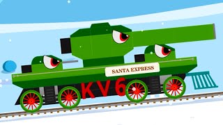 Танк КВ-6 в Симуляторе Поезда Labo Christmas Train #2 Кид стал машинистом Локомотива на Машинки Кида