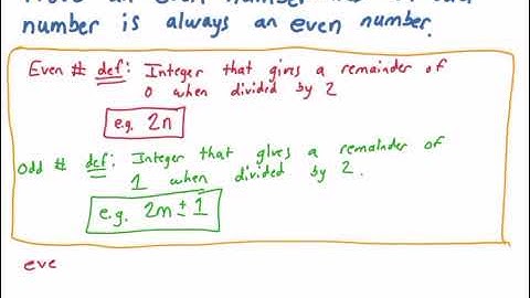 Even Number Times Odd Number Equals Even Number