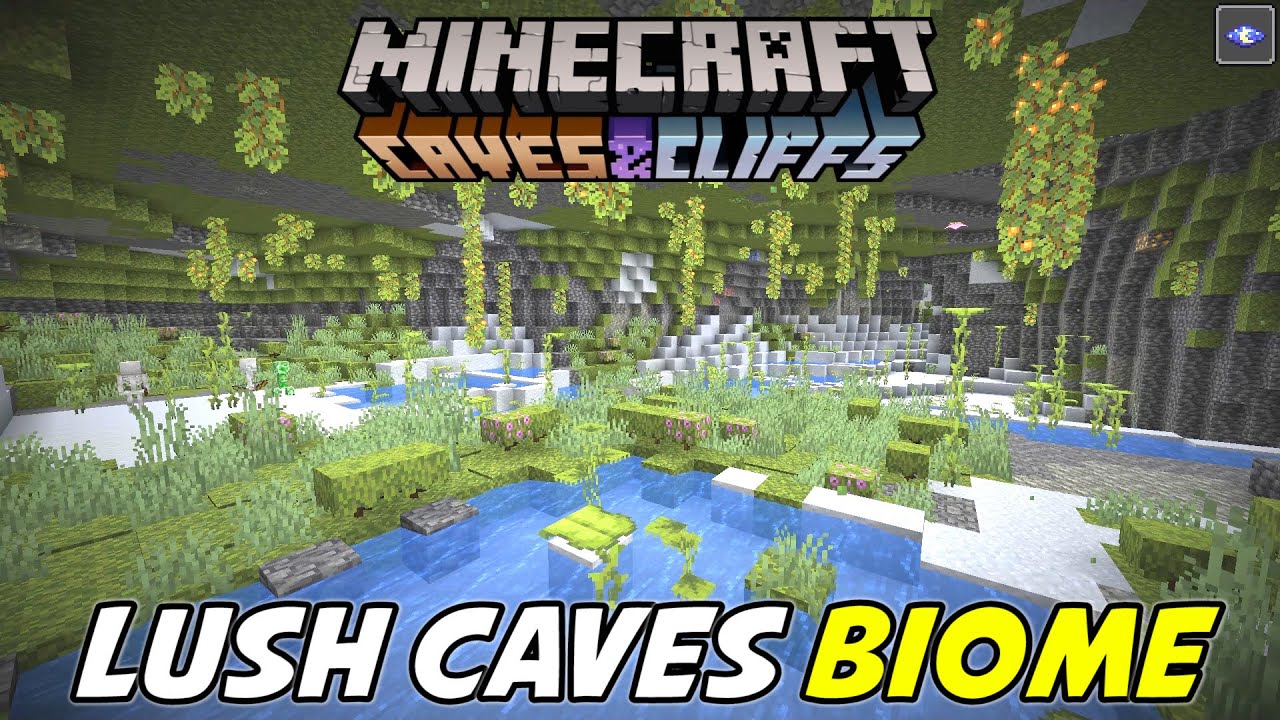 NEW! Minecraft 1.17 LUSH CAVES Biome! - Minecraft Caves and Cliffs ...