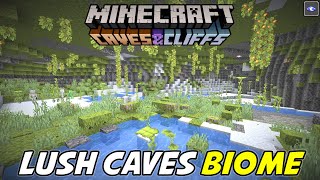 NEW! Minecraft 1.17 LUSH CAVES Biome! - Minecraft Caves and Cliffs Snapshot 21w10a