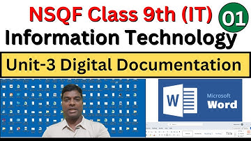 NSQF Class 9th Information Technology/Unit-3 Digital Documentation/Microsoft Word Documents/9th IT