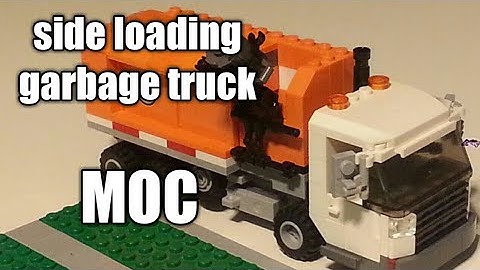 Custom Lego side loading garbage truck