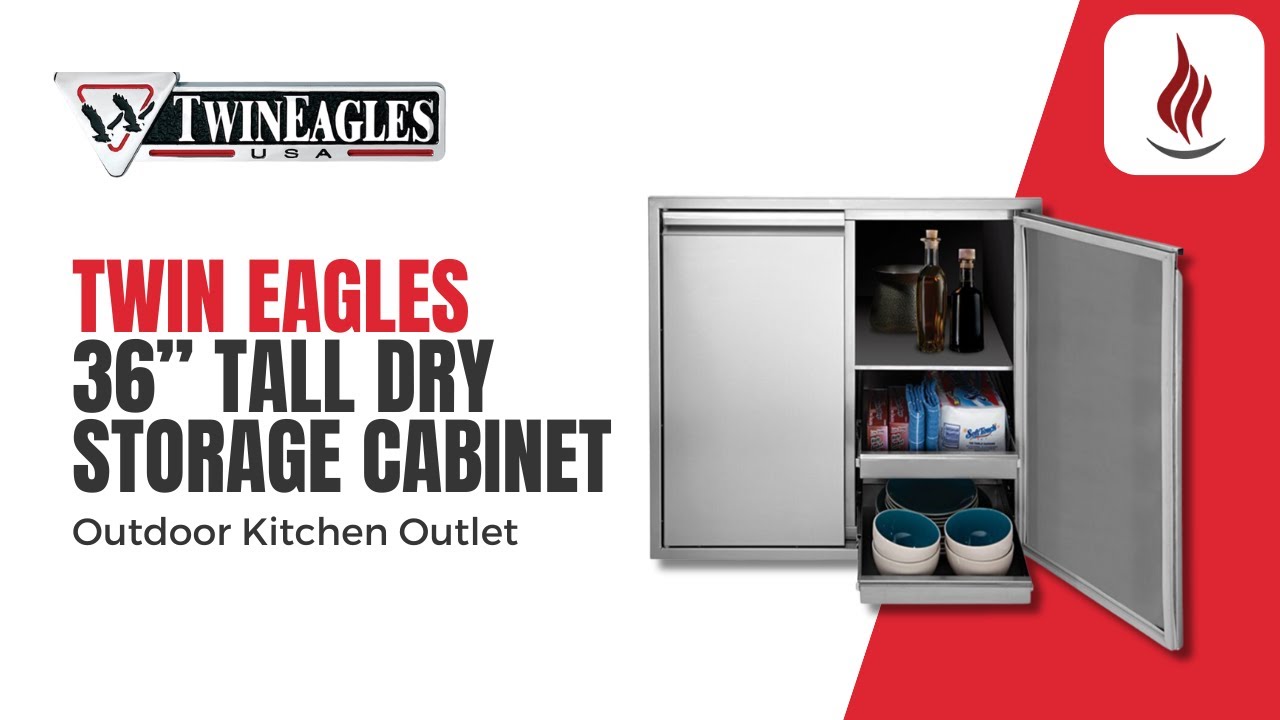 TWIN EAGLES 36” TALL DRY STORAGE Outdoor Kitchen Outlet YouTube